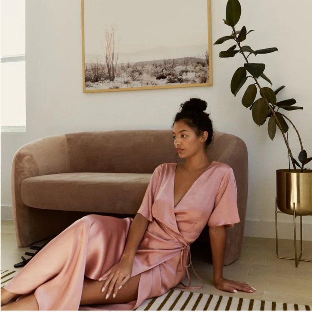 *NEW WITH TAGS* Whimsy + Row Lola Dress M in Mauve